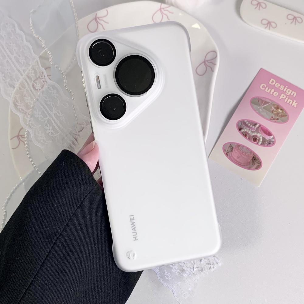 Frameless Camera HD Glass Frosted Armor Case For Huawei Pura 80 70 Pro Plus P80 P70 Ultra  Matte PC Thin Cooling Cover
