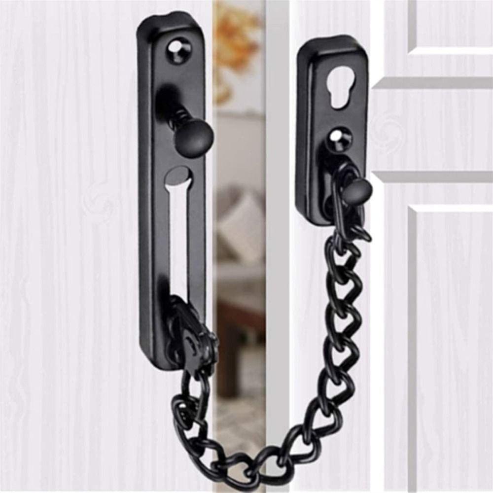 Bold Chain Door Chain Lock No-drill Guard Against Theft Security Chain Guard Stainless Steel Secure Anti Theft Press Lock Office