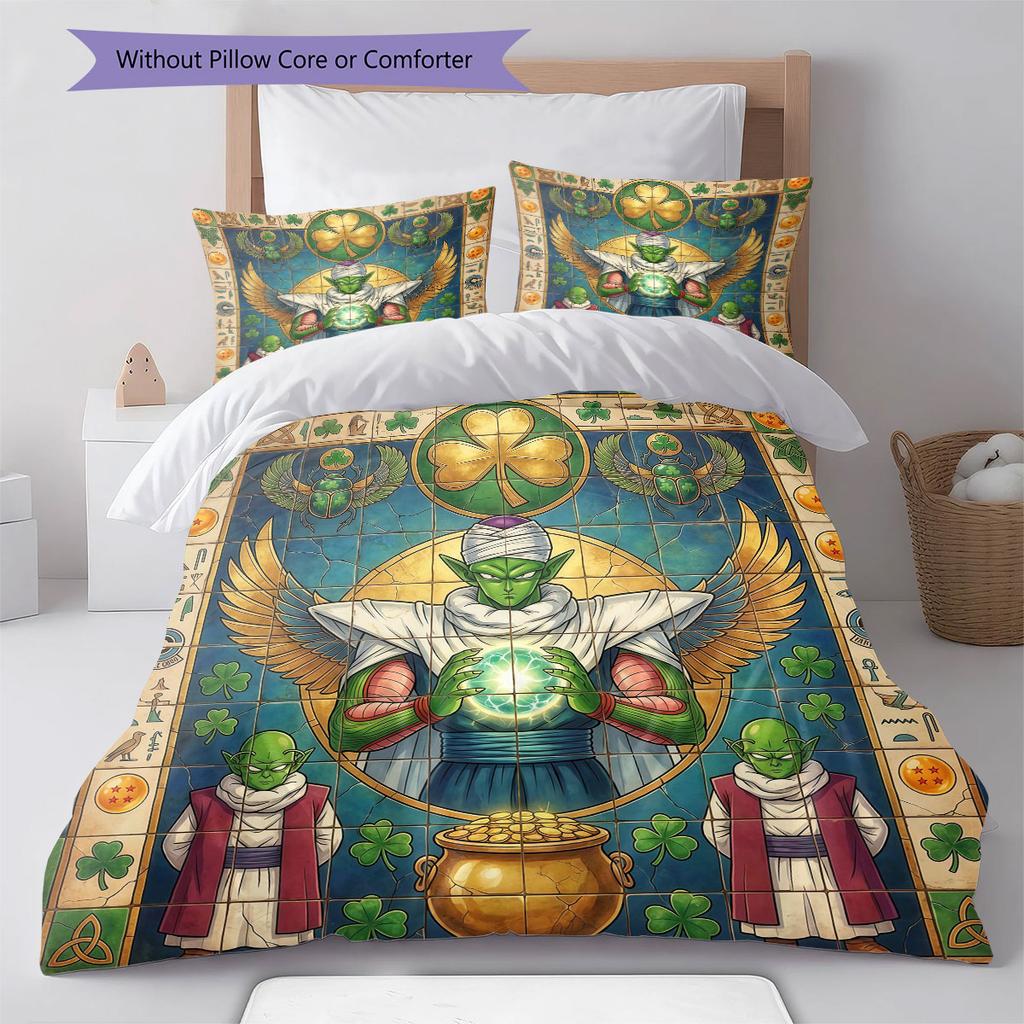 Erstaunliches Ägyptisches Wandmalerei Muster Bettwäsche Steppdecke Set Bettbezug Kissenbezug Heimdekoration Geburtstagsgeschenk (1 Bettbezug + 2 Kissenbezüge, ohne Füllung)
