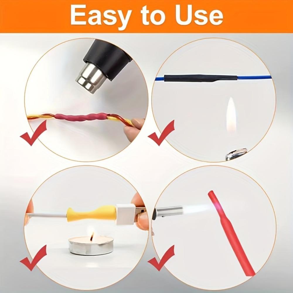 580pcs Heat Shrink Tube Kit Thermoresistant Tubing Heat Shrink Wire Wrapping Electrical Connection Cable Insulation Sleeved Protecter