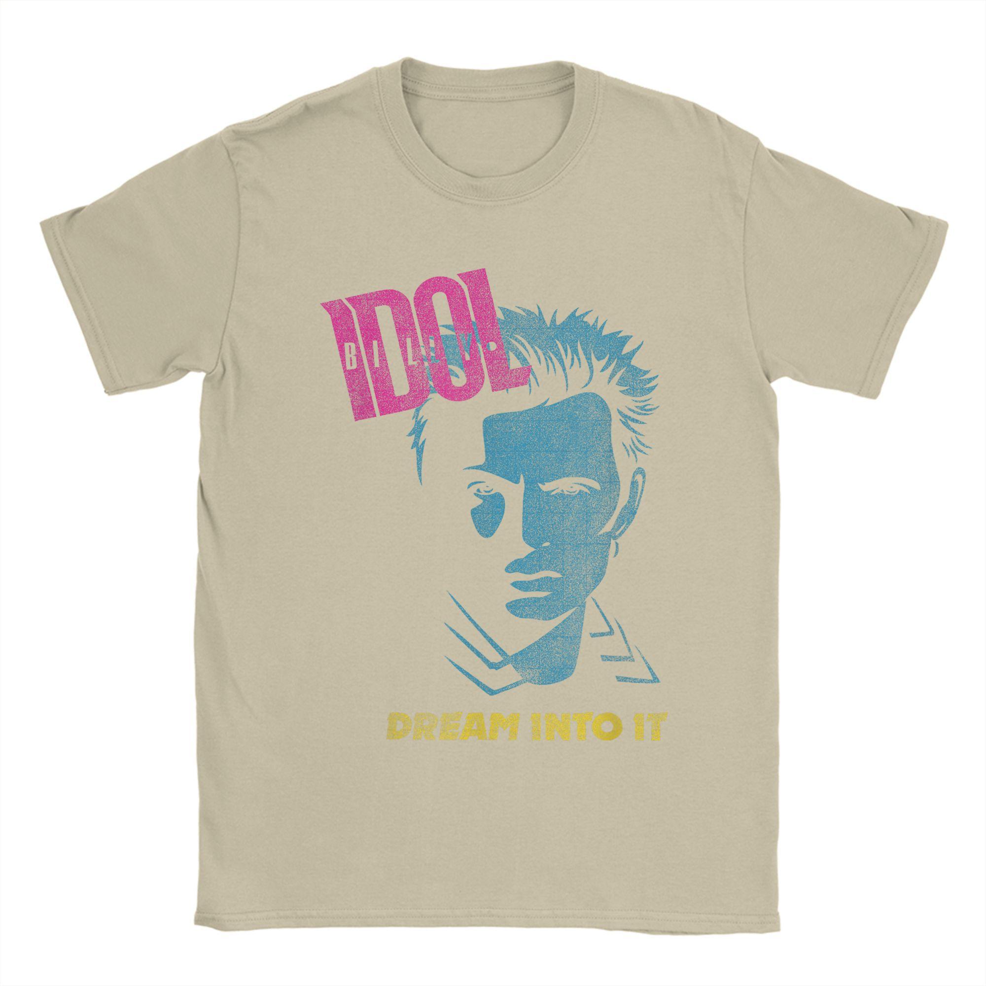 

Billy Idol English Singer Album T Shirts Men 100% Cotton Fashion for Male T-Shirt Round Neck Tees Short Sleeve Clothes Original M