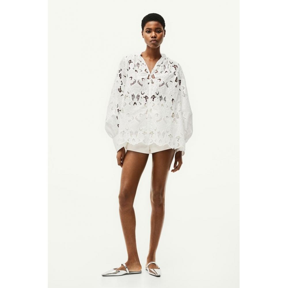 

Блузка HM Broderie Anglaise Белая