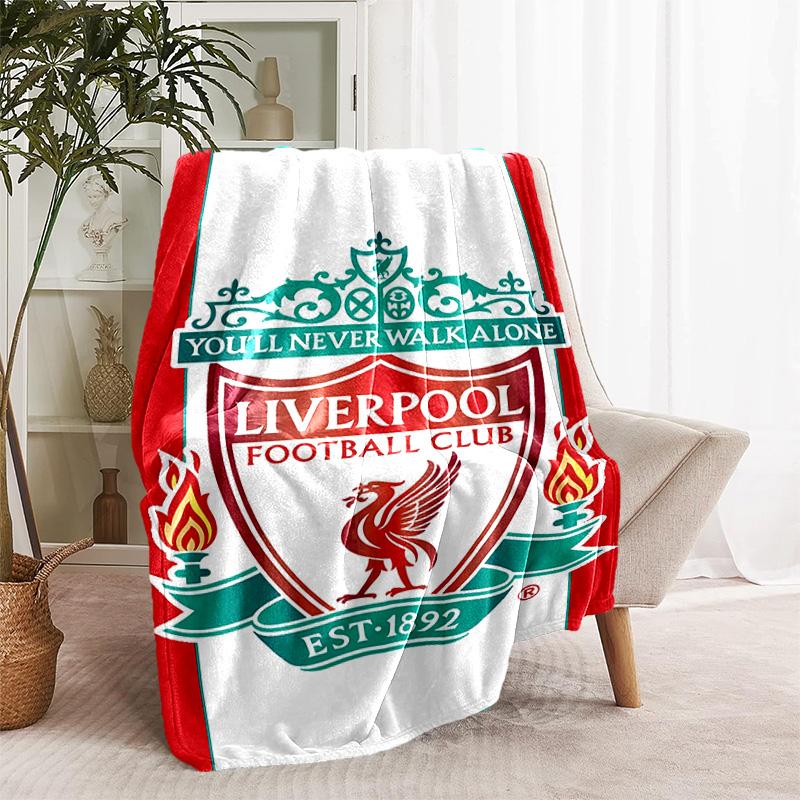 1pc Blanket - Liverpool FC Logo Print Design, Lightweight Blanket for Sofa, Bed- Soft &Warm, Gift for All Seasons