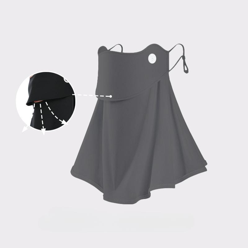 Sunscreen Mask, Suitable for Drinking Water, Female, Three-dimensional Neck Protection Integrated, Sunshade and UV Protection, Outdoor Cycling