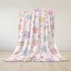 Pastel Star Rainbow Flannel Blanket Warm Soft Halloween Christmas Couch Warm Cozy Decorative Decor Gift for All Season