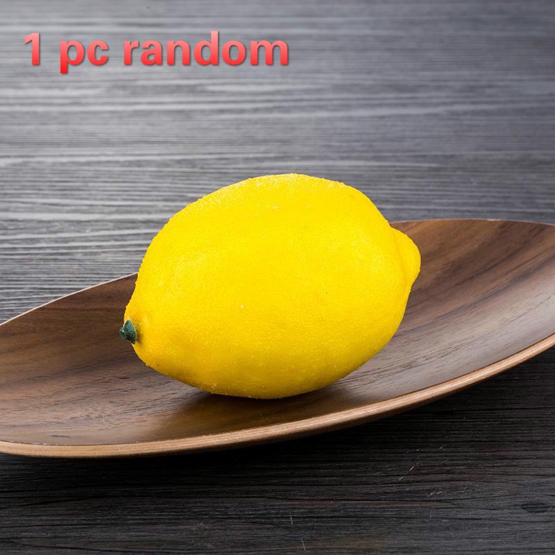 2 pcs /1 pc Lemon Artificial Fruit Fake Theater Prop Staging Home Decor Faux Lemons