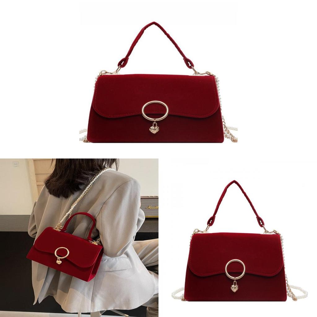 Pochette da Sposa in Velluto con Cuciture per Matrimoni e Occasioni Speciali