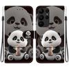 S23 FE Tierhülle Löwe Panda Leder Handyhülle Für Samsung Galaxy S23+ Ultra Plus S23FE 5G Brieftasche Klapphülle Schutzhüllen
