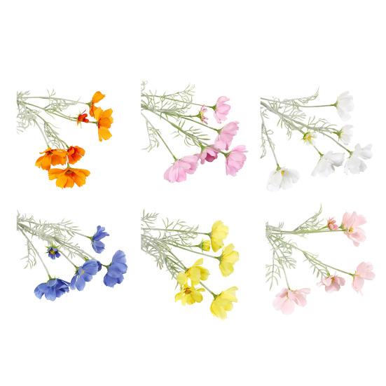 Künstliche Cosmeenblumen 23" Kunstseide Cosmeenblütenstiel Kunstblumen-Arrangements für DIY Hochzeitssträuße Heim-Büro Tischvasen-Dekoration