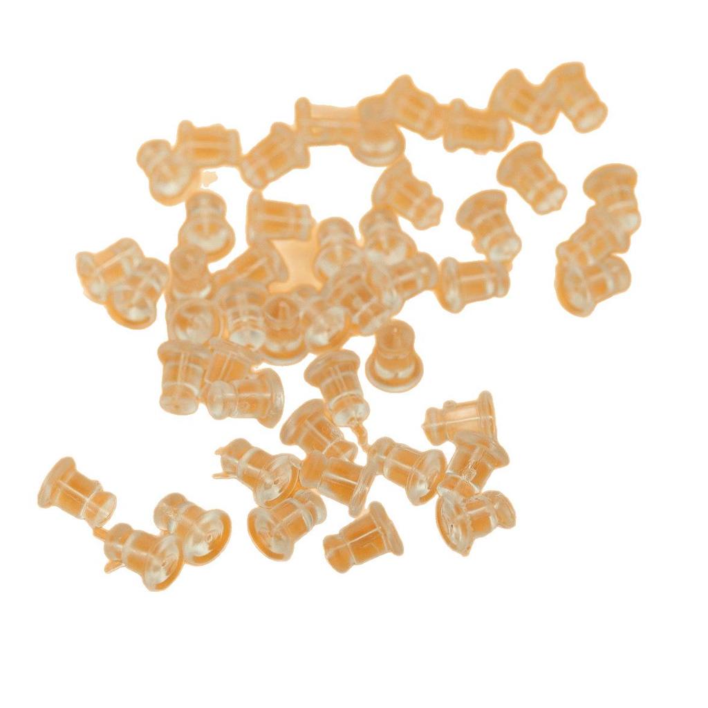 I-Shaped Silicone Earring Backs: Transparent Stoppers for Stud Earrings