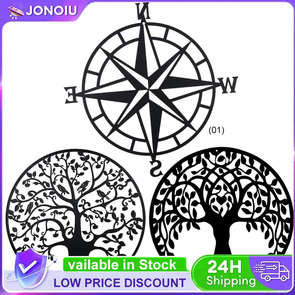 Simple Line Wall Art Metal Nautical Compass Wall Art Creative Hanging Money Tree Decor Home Decoration