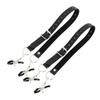 Black Leather  Harness Set – Nipple Clamps, Labia Clips & Restraints for Fetish Bondage & Erotic Couple Play