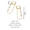 New Arrival Fashion Hoop Stainless Steel Zircon Geometric Shape Gold Plated Trendy Women's Earrings