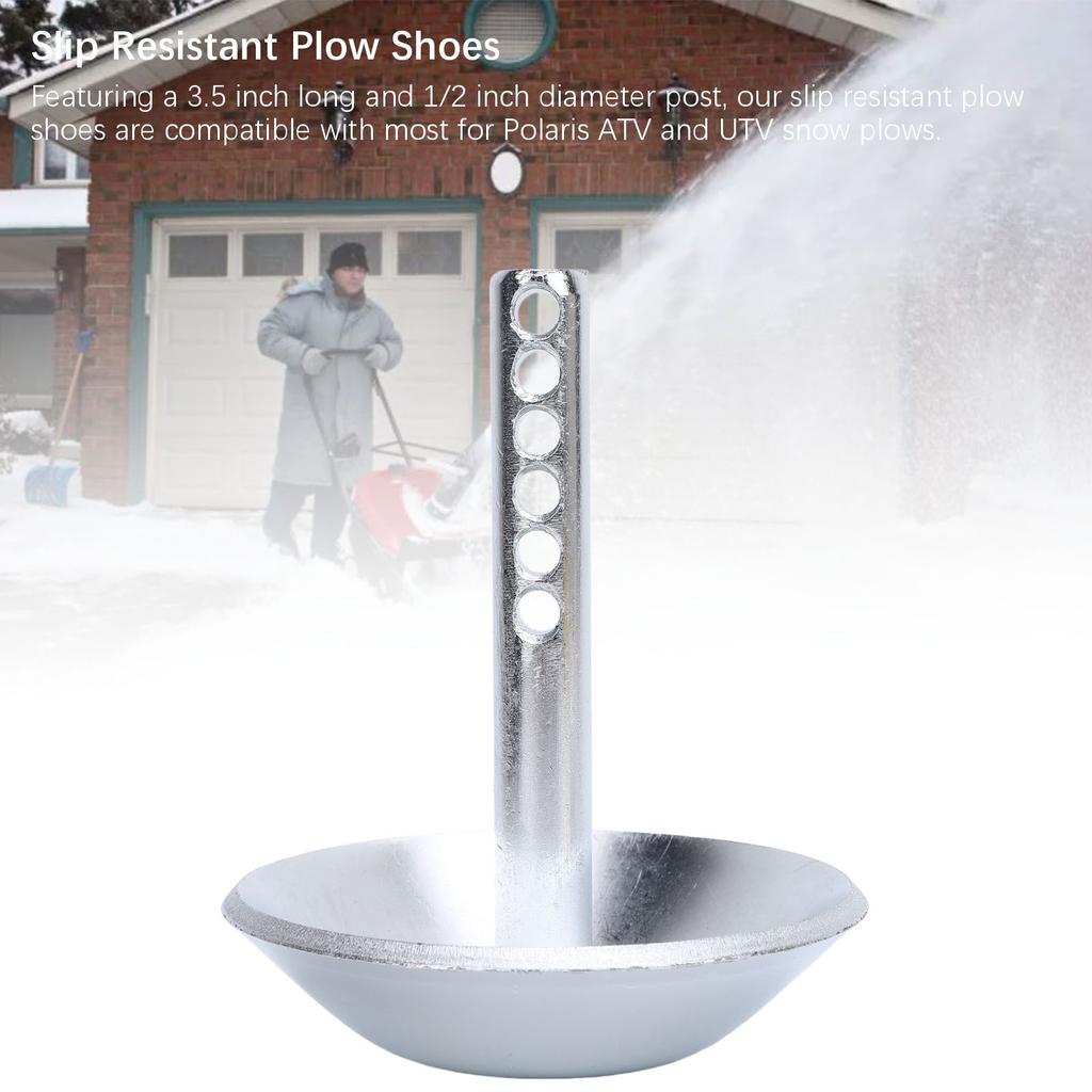 Snow Plow Feet 2208864 Metal Height Adjustable Snow Plow Skid Shoes with Pins and Washer
