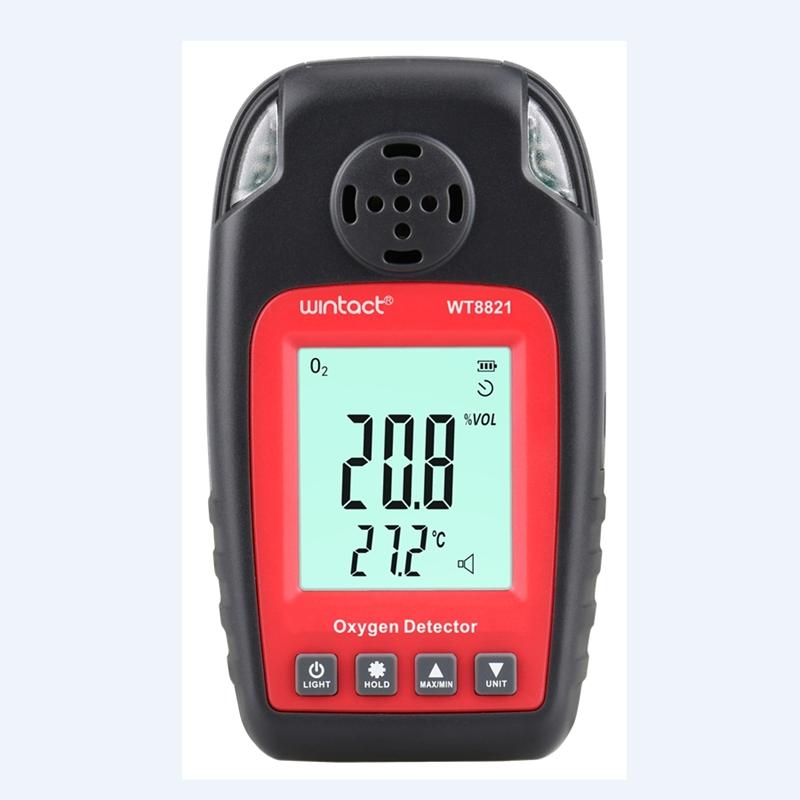 Detector Portabil Nou de Oxigen Afișaj LCD Mini Auto Monitor de Temperatură Gaz O2 Analizor Gaz Oxigen Alarmă Sonoră Indicator Buzzer Contor Calitate Aer