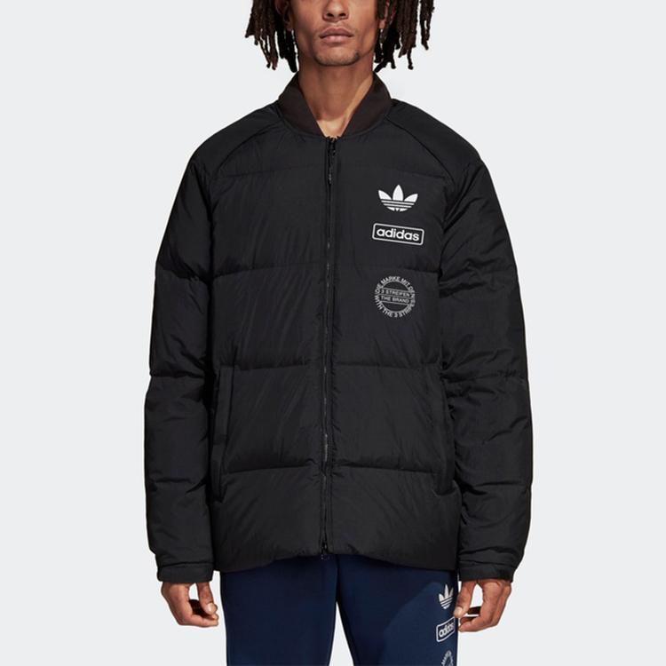 Adidas Originals Grafická bunda Větrovka Vatovaná bunda Pánské svrchní oblečení Černá DP8555