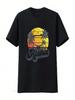 Wounisex Aloha Hawaiianische Inseln T-Shirt Palm Beach Urlaub Lässig Oberteile Weiß Groß Vintage Gewaschen Leicht Gedehnt Grafik