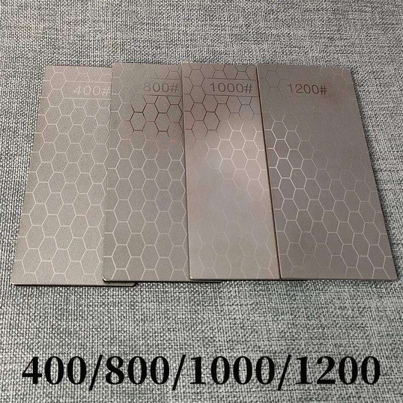 

Алмазный точильный камень для ножей 400# -2000# Grindstone Knife Sharpener Ultra thin Honeycomb Surface Wetstone Set as picture