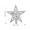 10Cm Gold Star Christmas Tree Topper Exquisite Craft Bright Color Lightweight Portable Xmas Treetop Decoration Holiday Festival