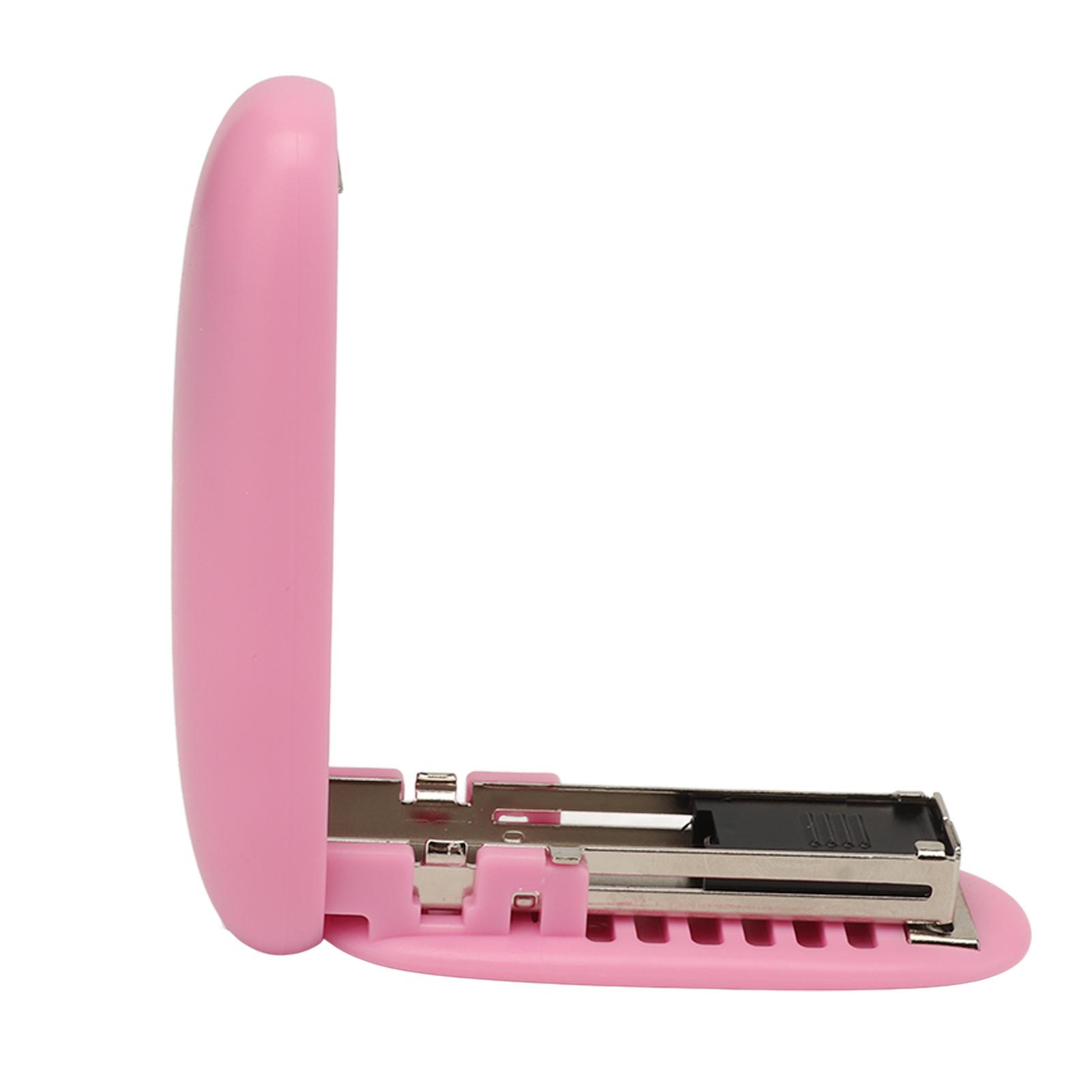 

Мини-степлер рычажная конструкция экономия труда складной портативный степлер для офиса школы дома оранжевый розовый
