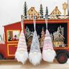 3Pcs Knitted Christmas Doll Pendant Gnome Elf Doll Christmas Tree Decor Cute Santa Plush Doll