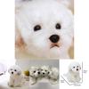 Adorable White Maltese Plush Toy, Fiber Filled, Long Haired Stuffed Animal, 33x24x16cm/38x26x21cm