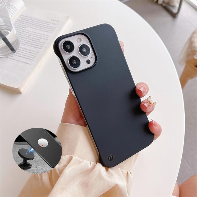 

Автомобильный чехол-держатель для Iphone 13 14 Pro Max 12 11 Pro Max Магнитный жесткий невидимый ультратонкий безрамочный задний чехол для защиты телефона 13 14 Pro Max