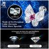 ORSA JEWELS Shiny and Romantic 925 Silver Stud Earrings with a Heart Zirconia, the Ultimate Jewelry for Valentine's Day LZE55