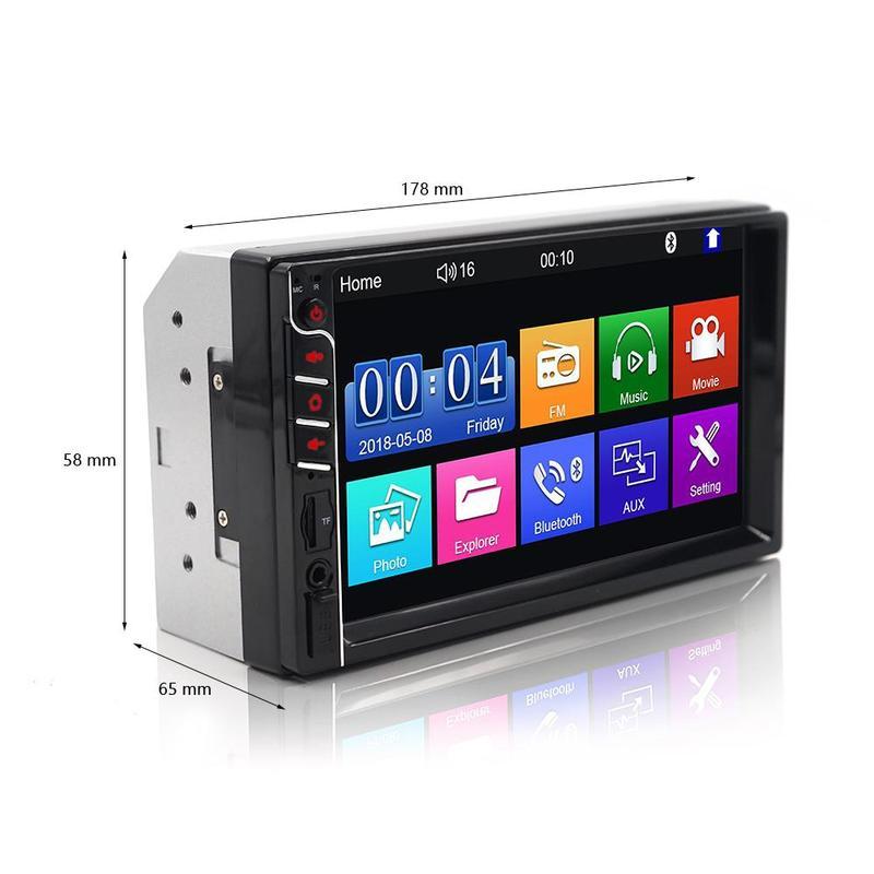 2Din Car Player 7 Inch HD Touch Screen MP5 Multimedia Player Digital Radio FM Bluetooth Auto Player Support Mirrorlink Rear View AUX USB SD