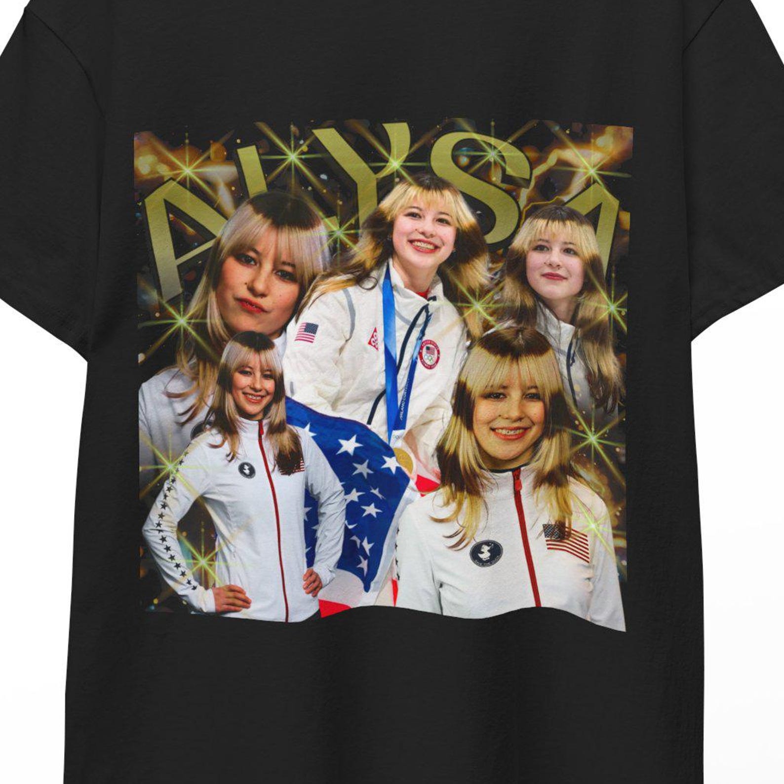 Alysa Liu Skate with Joy, Fearless Jumps & Golden Dreams Figure Skating Inspirational Unisex Tee for Champions at Heart Worldwide Fans Pro M
