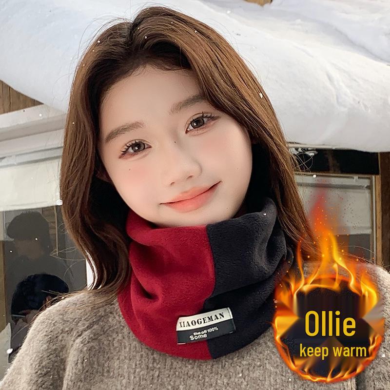 2025 Autumn/Winter Olylon Fleece-Lined Neck Gaiter: Thick, Windproof, and Coldproof Headgear for Men and Women