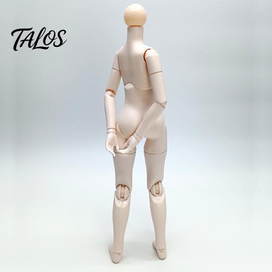 Flexibele Actiefiguur 1/6 Schaal Poppenlichaam met 3 Nekadapters, 9,8-Inch Blanco PVC Gewricht, Gearticuleerd Miniatuur Vrouwelijk voor Custom Realistisch