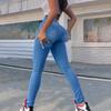 Ladies' Color Casual Pants Versatile Slim Fit Straight Leg Denim Jeans