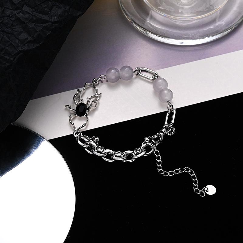 

Unisex Spider Necklace For Women Men Y2k Titanium Steel Splice Bead Collar Chain Korean Trend Kpop Cool Punk Accessories