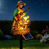 Lampe Solaire Perroquet pour Jardin Décoration Fantaisiste de Cour et Lampes Solaires à Piquet pour Patio Étanche pour Pelouse Jardin Arrière Fête de Piscine Cadeau