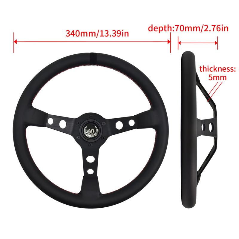 Italy Style 14 inch 60th Anniversary Steering Wheel MOD. 07 ANNIVERSARIO Sports Steering Wheel For Drift Simulation Game