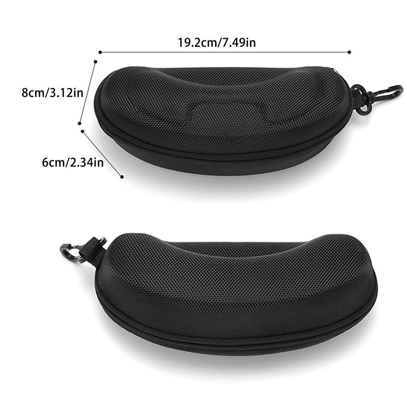 

Портативный EVA чехол для очков с карабином Черный жесткий чехол для солнцезащитных очков на молнии Защитный бокс для очков Держатель