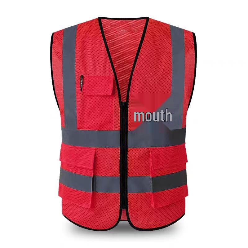 Reflective Multi-Pocket Safety Vest for Construction, Cycling, and Sanitation Workers
