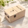 Hinged Lid Wooden Novelty Item Interactive Box Wood Grain