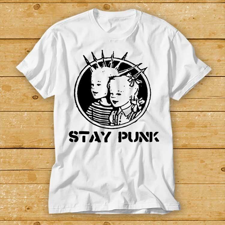 

Stay Punk Heavy Metal Funny Music Band T Shirt Cult Movie Best Seller Music 2415 M