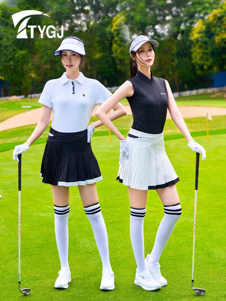 Women's High Waist Pleated Tennis Skirt with Anti-Exposure Lining - Summer Slimming Outdoor Sports Skirt