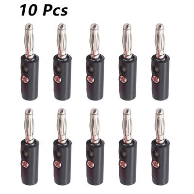 Easy To Install 4mm Banana Plugs for Quick Audio Speaker Connections (10pcs)