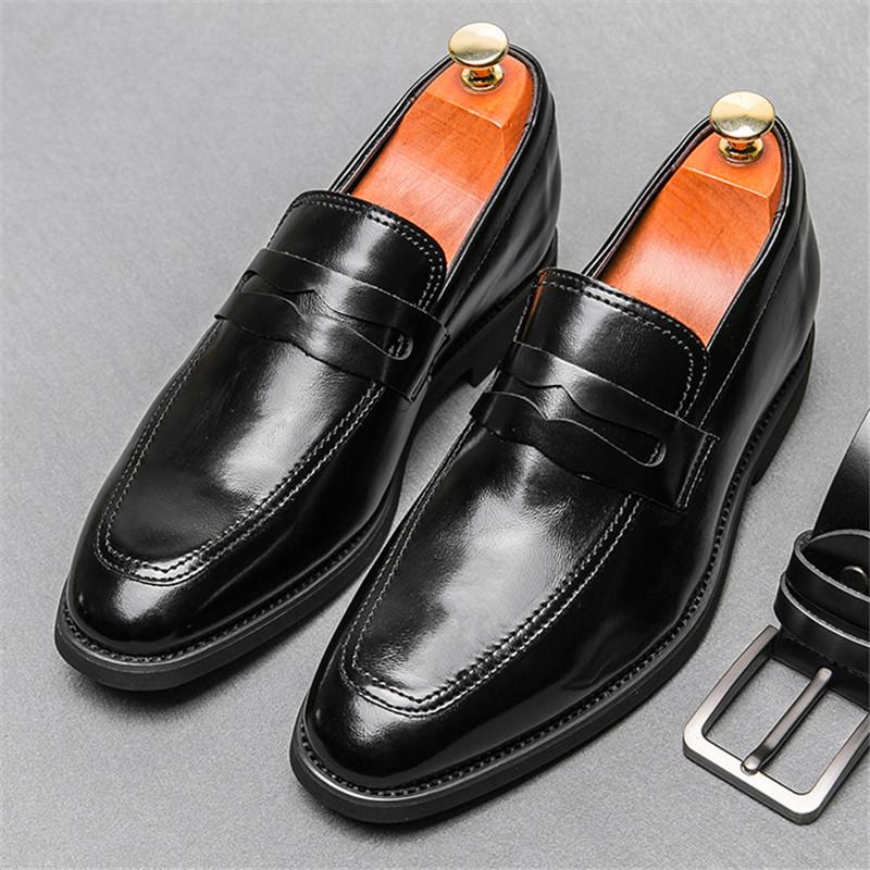 New Designer Penny Loafter Patent Leather Slip On Shoes For Men Casual Loafers Business Formal Dress Footwear Zapatos Hombre