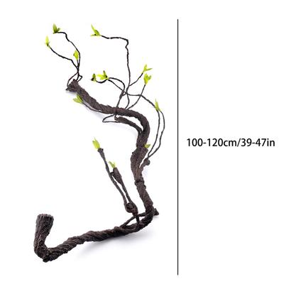 Reptile Plants Plastic Jungle Vines Branches Terrarium Plant for Bearded Dragon