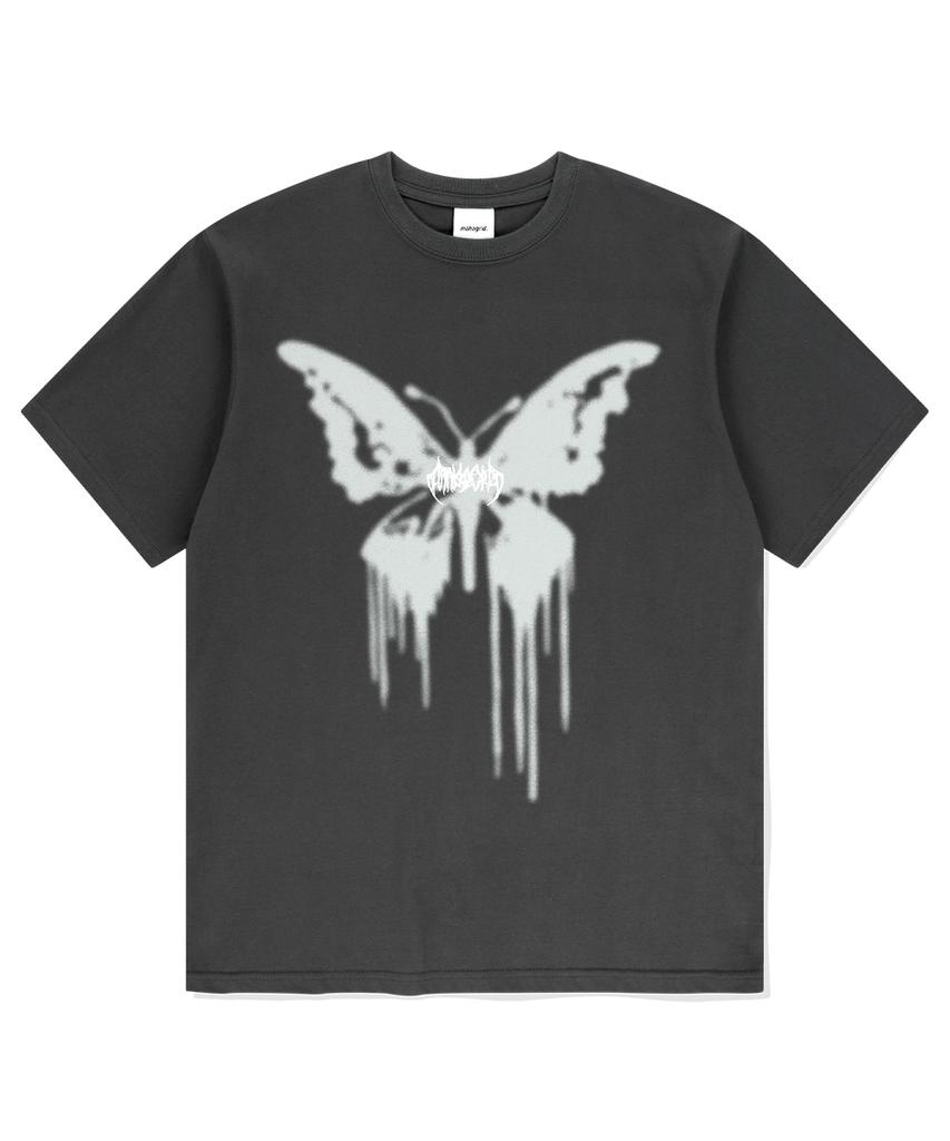 MAHAGRID Butterfly Goth Tee Charcoal(Mg2Emmt538A)
