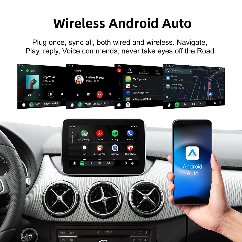 Wireless CarPlay Android Auto for Mercedes Benz NTG4.5/4.7 A B C E Class GLA CLA GLK SLK CLS W204 W176 W246 X204 C117