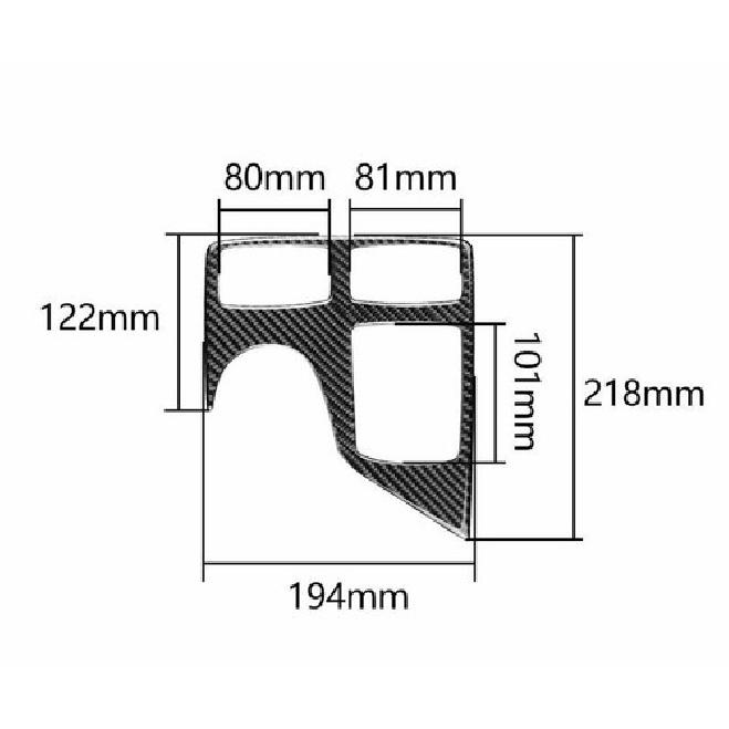Black Carbon Fiber Gear Shift Panel Cover Trim for Mercedes Benz GLE GLS ML PA