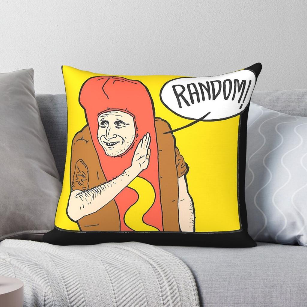 Hot Dog Wypadek Samochodowy Tim Robinson Kwadratowa Poszewka na Poduszkę Poliester Len Aksamit Wzór Dekoracja Poszewka na Poduszkę Dekoracyjną Poszewka na Poduszkę Samochodową 45x45