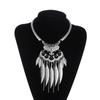Fashion Bohemian Collar Choker Necklace Women Vintage Statement Collier Femme Jewelry Crystal Metal Leaves Chain Necklace Bijoux