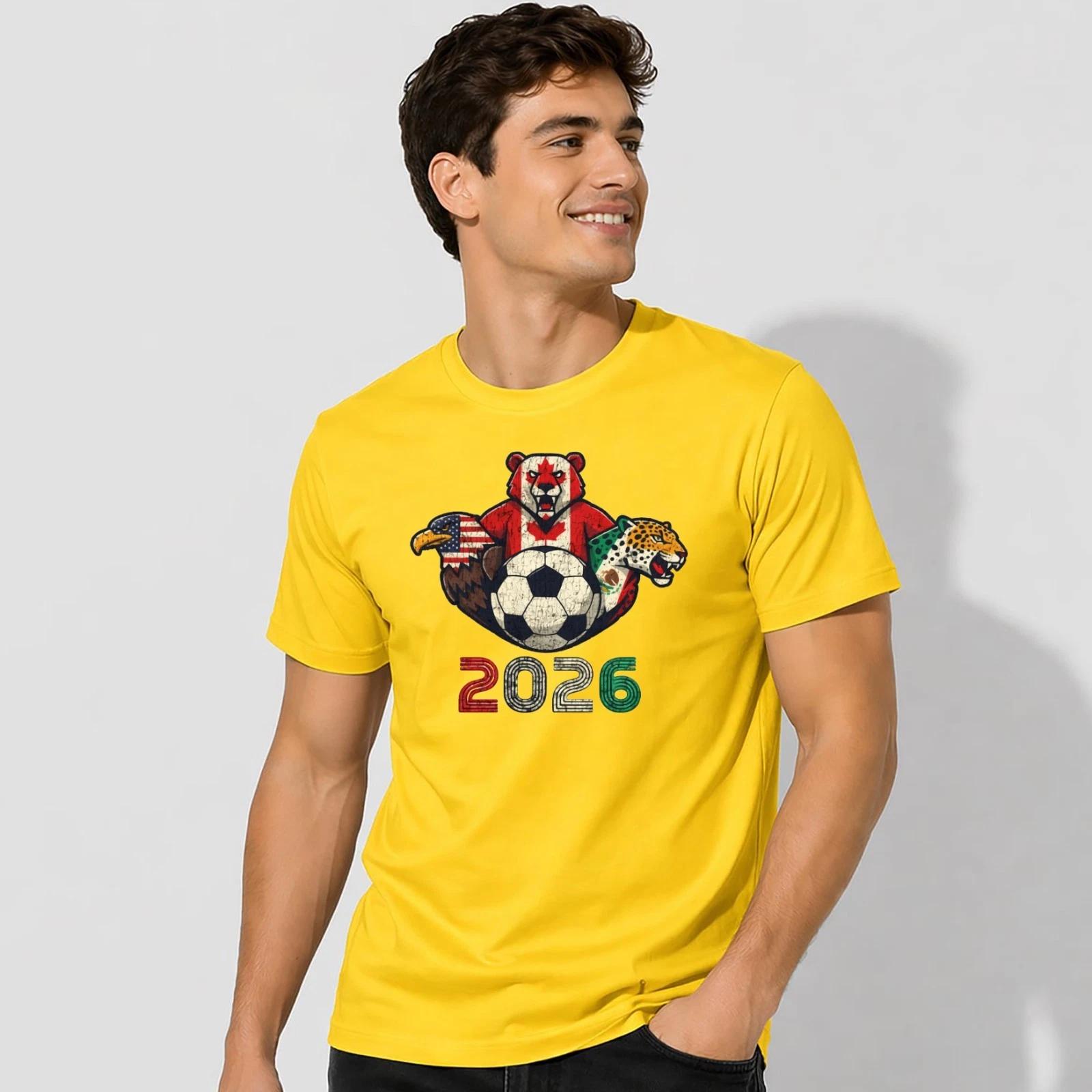 Fifa World Cup 2026 T-Shirt Soccer Graphic Tee Football, World cup 2026 2XL